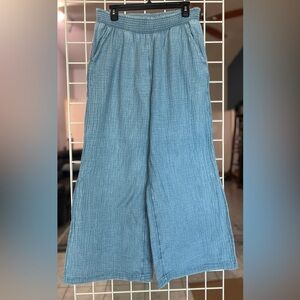 Aerie Light Blue Smocked Pants